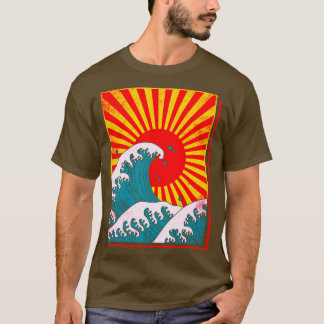 Japanse hittegolf en zon t-shirt