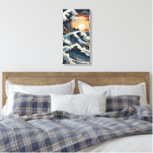 Japanse Hokusai-golf Canvas Afdruk (Insitu (Slaapkamer))
