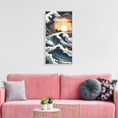 Japanse Hokusai-golf Canvas Afdruk (Insitu (Woonkamer))