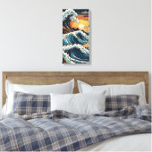 Japanse Hokusai-golf Canvas Afdruk (Insitu (Slaapkamer))