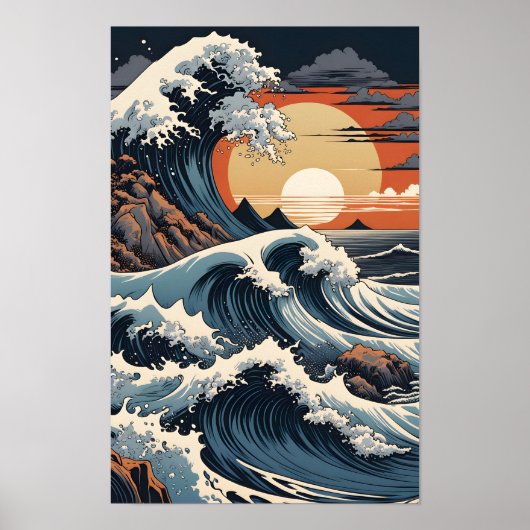 Japanse Hokusai Poster (Voorkant)