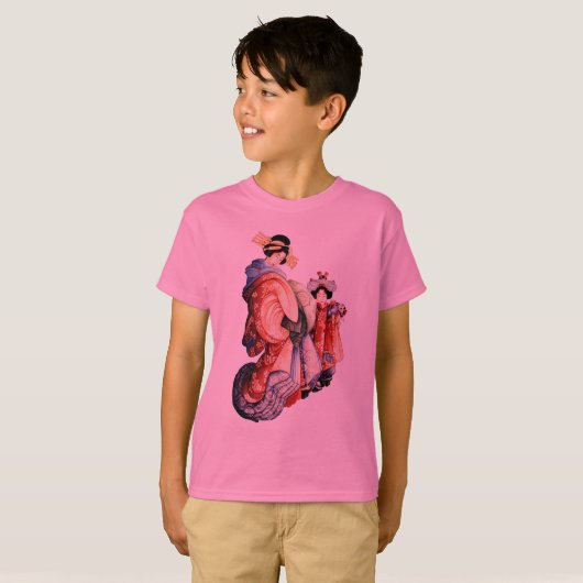 Japanse houtafdruk t-shirt (Voorkant volledig)