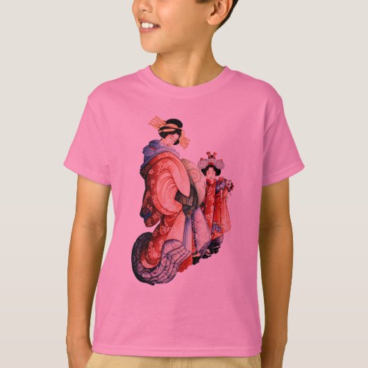 Japanse houtafdruk t-shirt (Voorkant)