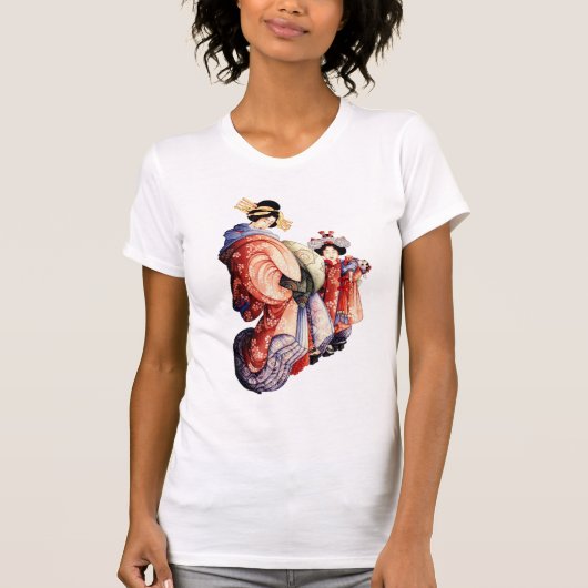 Japanse houtafdruk t-shirt (Voorkant)