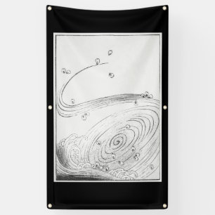 JAPANSE HOUTBLOK PRINT HOKUSAI WAVE BANNER