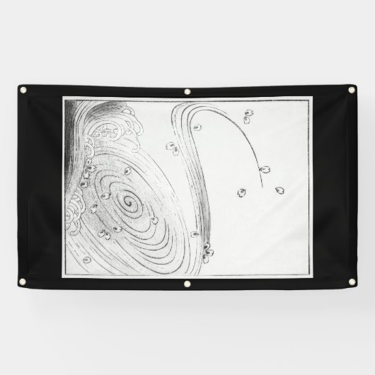 JAPANSE HOUTBLOK PRINT HOKUSAI WAVE BANNER (Horizontaal)