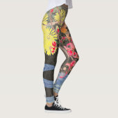 JAPANSE HOUTBLOK PRINT LEGGINGS VOGEL & STREAM (Rechts)