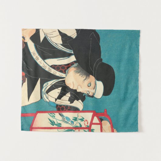 Japanse houtblokprint. Wandkleed (Voorkant (horizontaal))