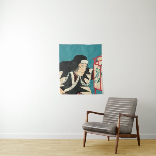 Japanse houtblokprint. Wandkleed (In situ)