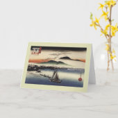 Japanse Houtsnede Kaart (Gele Bloem)