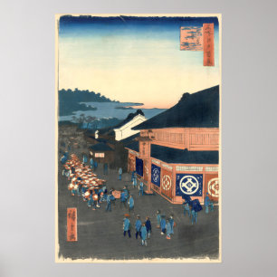Japanse Houtsnede Kunstprint Shitaya Hirokōji Stra Poster