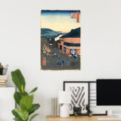 Japanse Houtsnede Kunstprint Shitaya Hirokōji Stra Poster (Thuiskantoor)