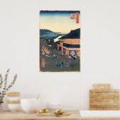 Japanse Houtsnede Kunstprint Shitaya Hirokōji Stra Poster (Keuken)