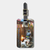 Japanse Humor - Dog Pulling Pants Down Bagagelabel (Voorkant verticaal)