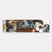 Japanse Humor - Dog Pulling Pants Down Bumpersticker (Voorkant)