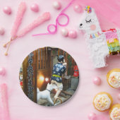 Japanse Humor - Dog Pulling Pants Down Papieren Bordje (Feest)