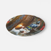 Japanse Humor - Dog Pulling Pants Down Papieren Bordje (Gekanteld)