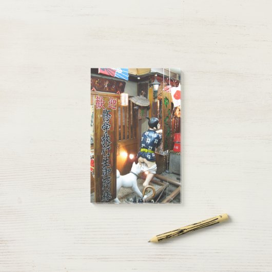 Japanse Humor - Dog Pulling Pants Down Post-it® Notes (Op bureau)