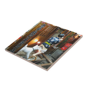 Japanse Humor - Dog Pulling Pants Down Tegeltje