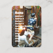 Japanse Humor - Dog Pulling Pants Down Visitekaartje (Voorkant)