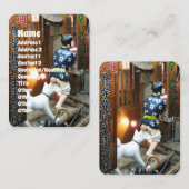 Japanse Humor - Dog Pulling Pants Down Visitekaartje (Voorkant / Achterkant)