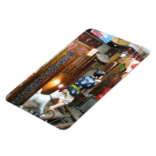 Japanse Humor - Hond trekt broek naar beneden Magneet (Linkerzijde)