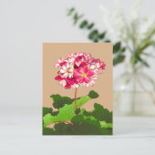 Japanse hydrangea. Roze en groen Briefkaart (Staand voorkant)