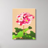  Japanse hydrangea. Roze en groen Canvas Afdruk (Voorkant)