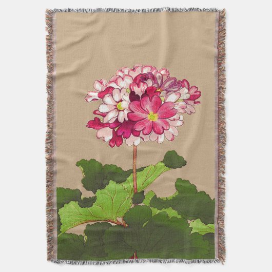 Japanse hydrangea. Roze en groen Deken (Voorkant Verticaal)