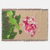 Japanse hydrangea. Roze en groen Deken (Voorkant)