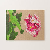  Japanse hydrangea. Roze en groen Legpuzzel (Horizontaal)