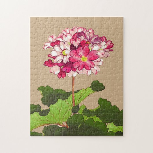  Japanse hydrangea. Roze en groen Legpuzzel (Verticaal)