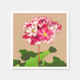  Japanse hydrangea. Roze en groen Servetten