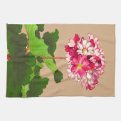 Japanse hydrangea. Roze en groen Theedoek (Horizontaal)