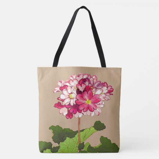  Japanse hydrangea. Roze en groen Tote Bag (Voorkant)