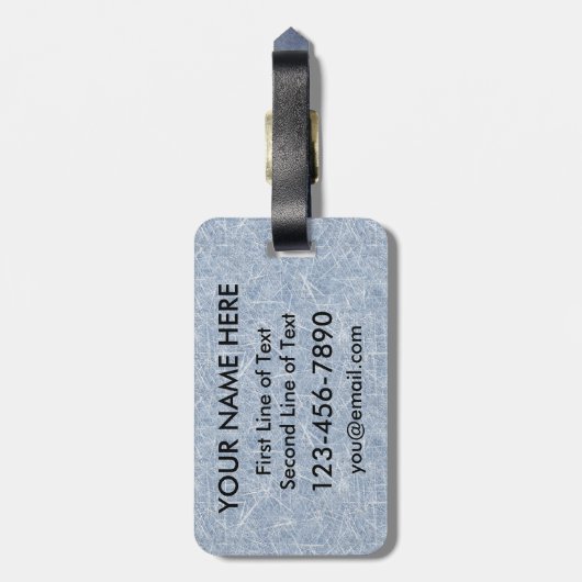 Japanse Ice Hockey Bagagelabel Sjabloon (Achterkant verticaal)