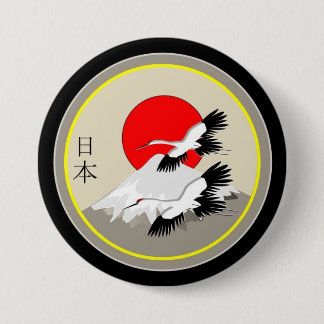 Japanse Iconografie Ronde Button 7,6 Cm