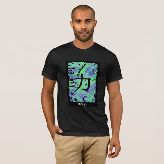 Japanse ideogrammen T-shirt - Energie (Voorkant volledig)