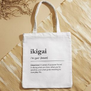 Japanse Ikigai Levensdoel Minimalistische Definiti Tote Bag
