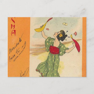 Japanse illustratie/Geisha-reeks Briefkaart