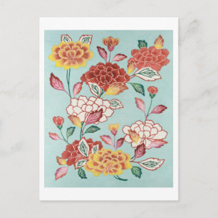 Japanse illustratie van bloemen Briefkaart