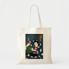 Japanse illustratie van een acteur in kostuum. tote bag