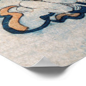 japanse illustratie van gepersonificeerde kikkers poster (Hoek)