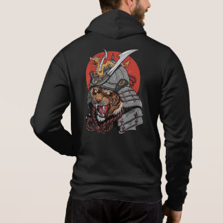 Japanse illustratietijger samurai hoodie