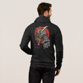 Japanse illustratietijger samurai hoodie (Achterkant volledig)