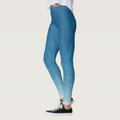 Japanse indigokleurstof blauwe gradatie leggings (Links)