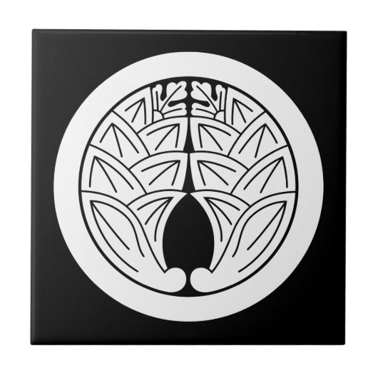 Japanse ingangen omarmen in een cirkel tegeltje (Voorkant)