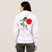 Japanse Ink Wash Mountain & Sun Hoodie (Achterkant volledig)
