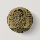 Japanse inkt - 17e eeuw ronde button 3,2 cm (Voorkant)