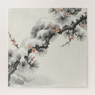 Japanse inkt denne pruimenbloesem winter  legpuzzel